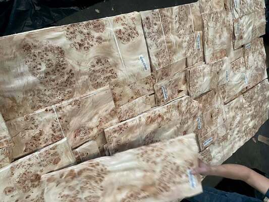 Natuurlijk Hout Mappa Burl Fineerplaat met Gesneden Snede en 12-15% Vocht voor Meubeldecoratie