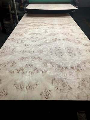 0.5 mm dikte gesneden Mappa Burl houten fineerplaten voor hoteldecoratie