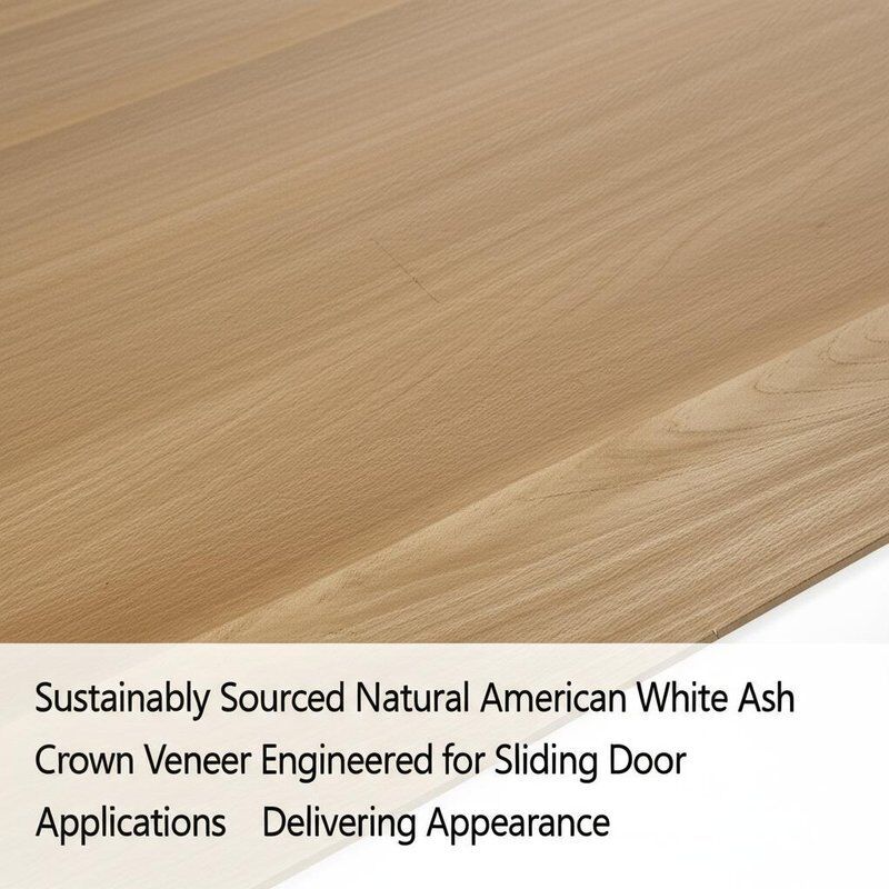 Duurzaam geproduceerde natuurlijke American White Ash Crown veneer ontworpen voor schuifdeuren
